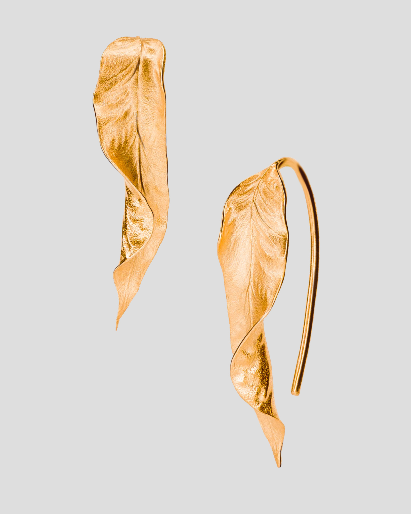позолоченные серьги-листья ephemera 1