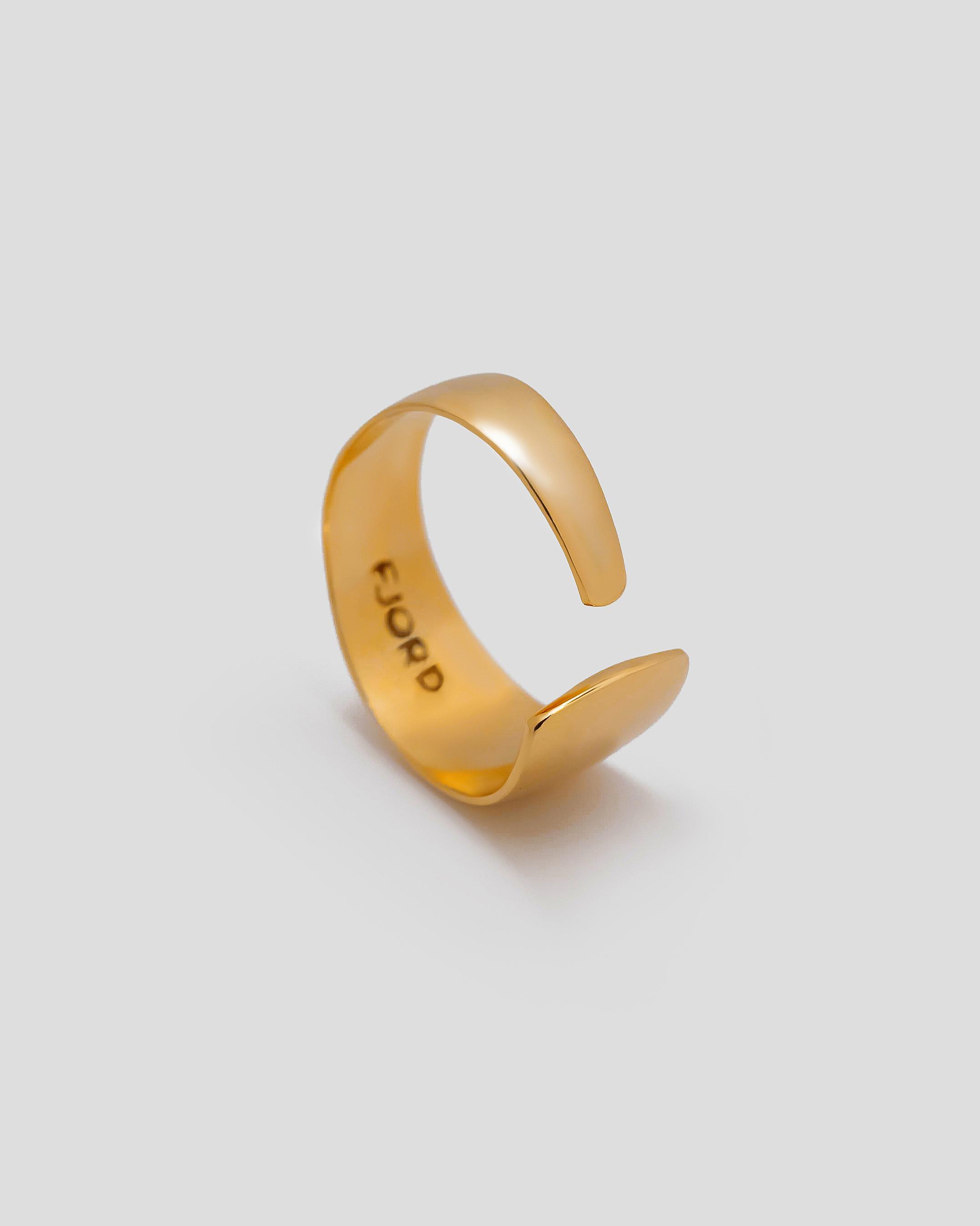 позолоченное кольцо basic 1